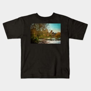 Winter at Caerphilly Castle Kids T-Shirt